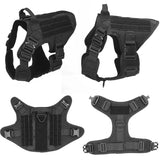 Tactical Dog Harness And Leash Set Metal Buckle